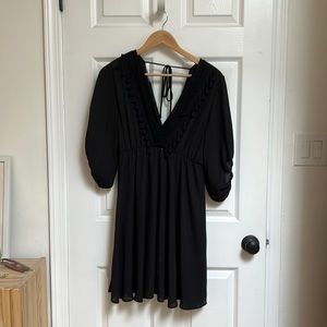 Black boho dress